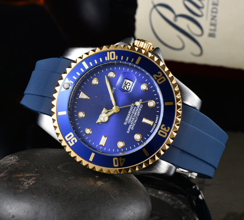 Men's Silicone Band Quartz Calendar Watch