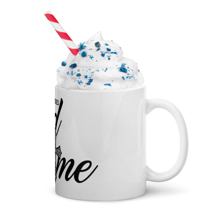 White glossy mug